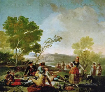 Picnic a Orillas del Manzanares Francisco de Goya Pinturas al óleo